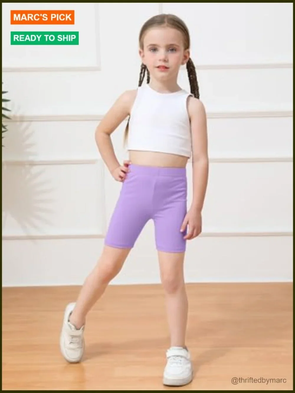6 Pack Baby Toddler Girls Cotton Bike Shorts Soft Thickened Cartwheel Shorts